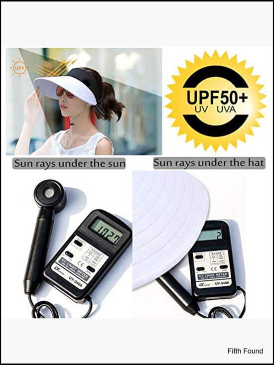 Large Brim Sun Visor Hat UPF50+ UV Protection Adjustable Foldable main image 5